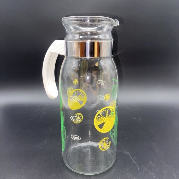 Pyrex Lemon & Lime Slices Juice Pitcher Carafe Vintage No Lid- Replacement - Picture 1 of 9
